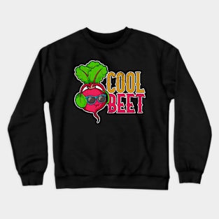 Cool Beet Funny Vegetable Music Pun Humor Crewneck Sweatshirt